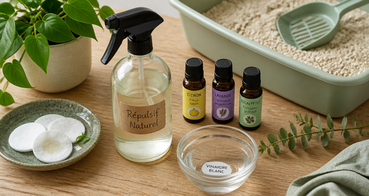 Huile essentielle chat pipi répulsif naturel