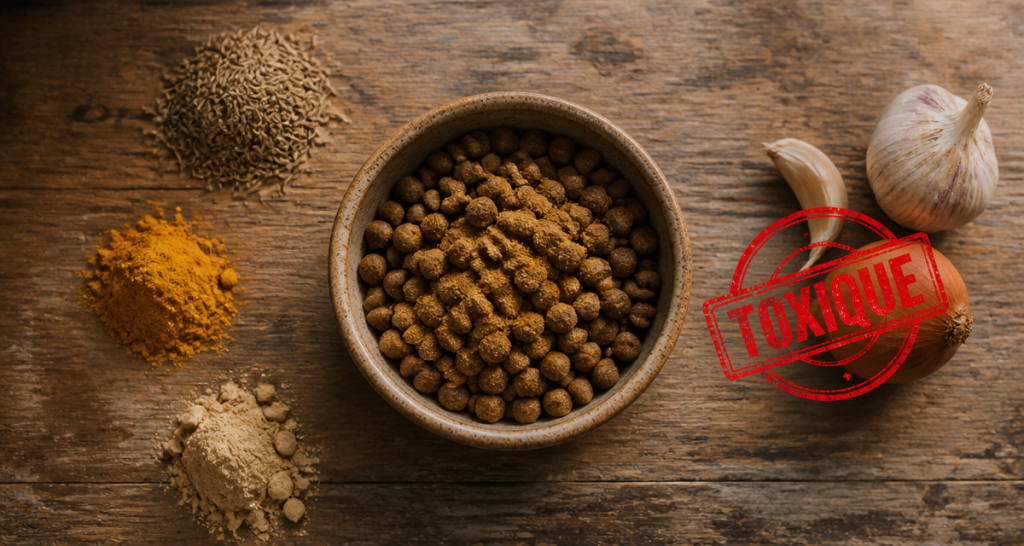 gamelle chien cumin croquettes