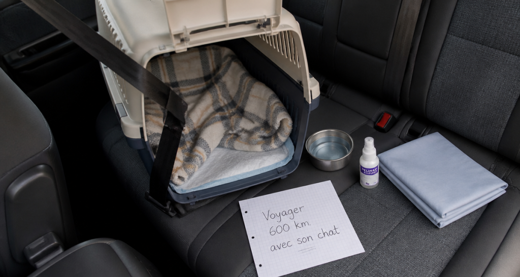 faire 600 km avec un chat en voiture