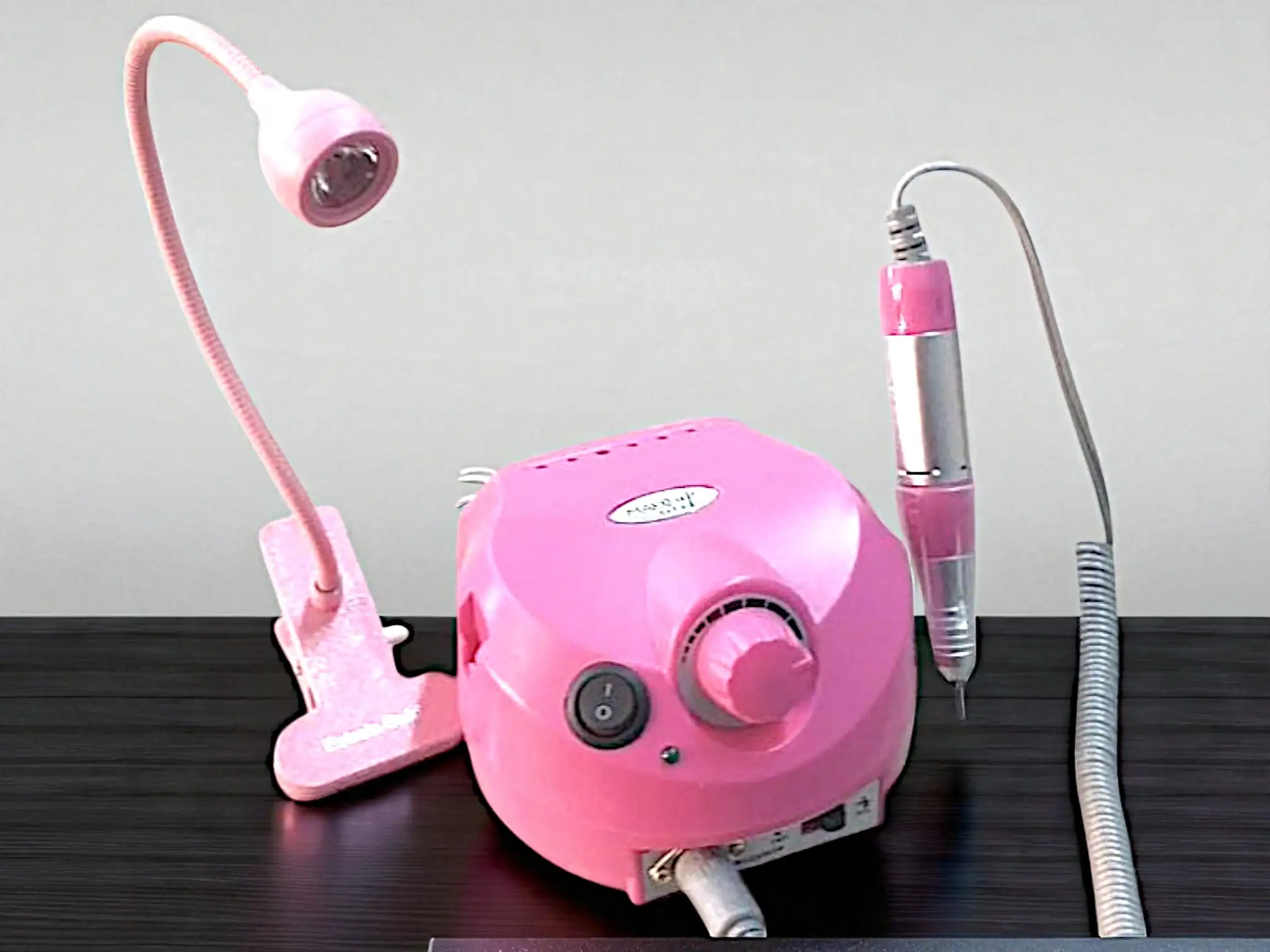 Kit Motor Lixadeira Nail Drill Porquinho + Cabine de Mesa Articulada UV - Portátil - Imagem 2