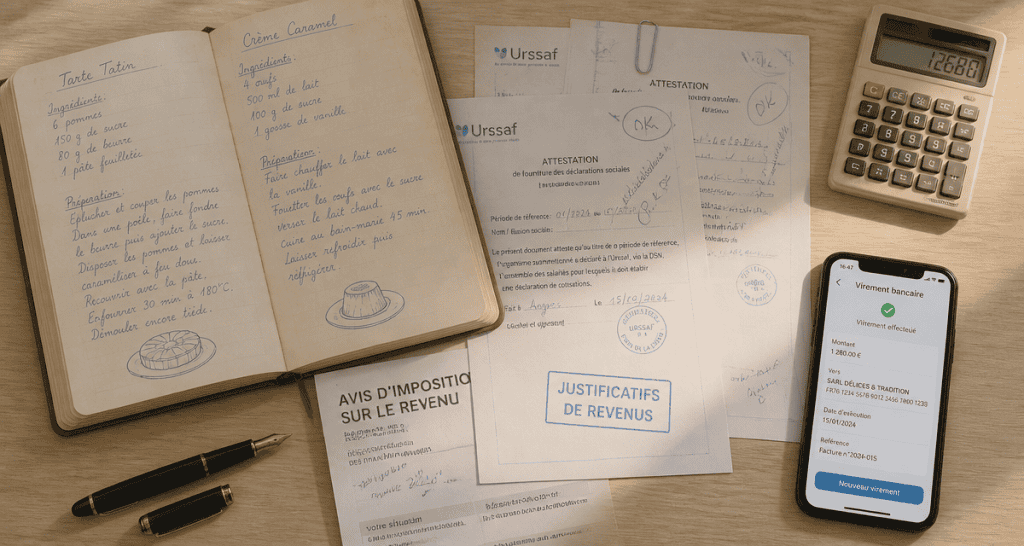 auto entrepreneur fiche de paie justificatifs revenus bureau