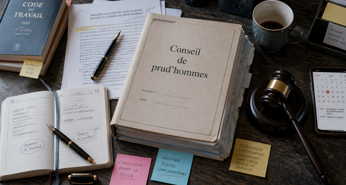 combien de temps dure une procedure prud'hommes 2024 dossier conseil prud'hommes sur bureau