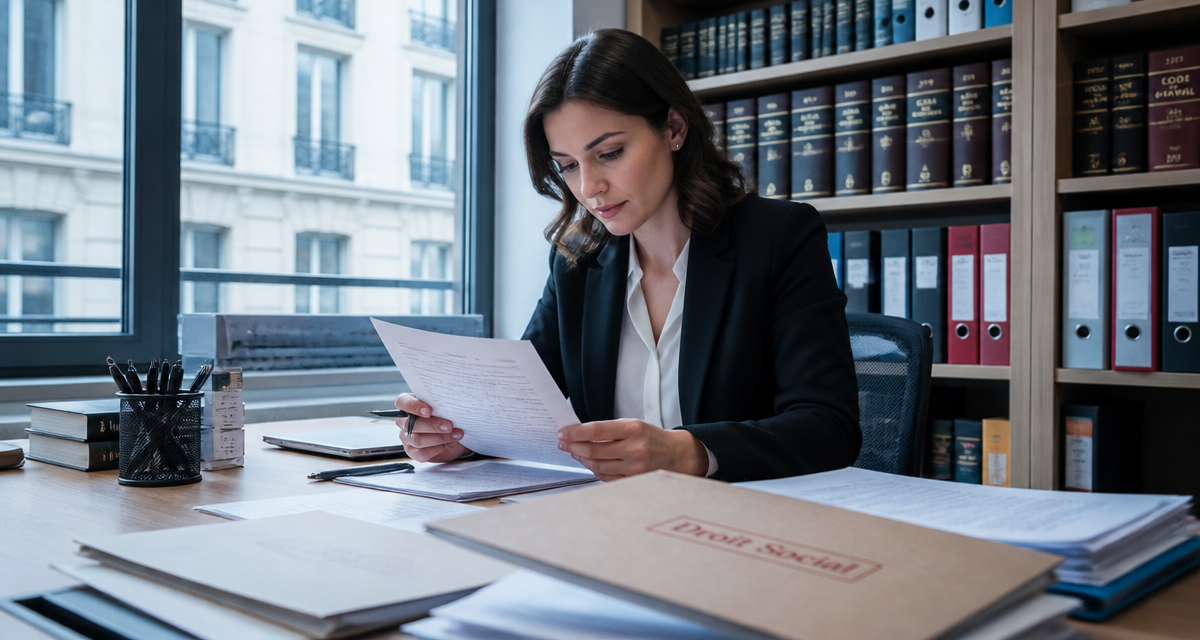 juriste droit social emploi relisant contrat