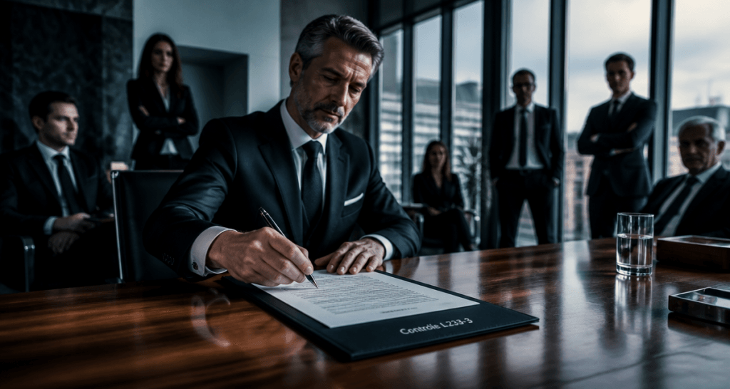 dirigeant signe contrôle l 233 3 code de commerce