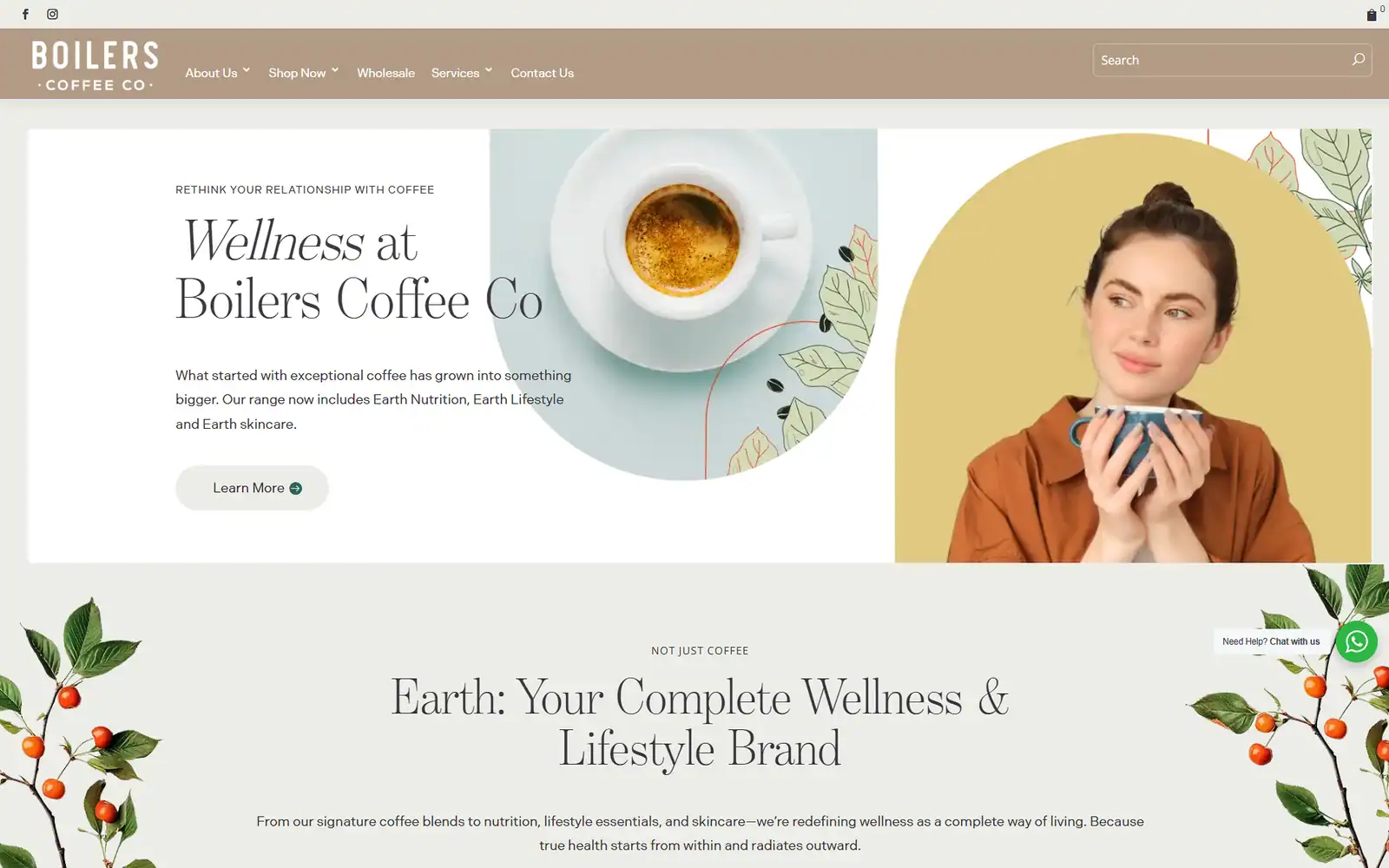 Boilers Coffee Co website improved by Lemon Web Designs