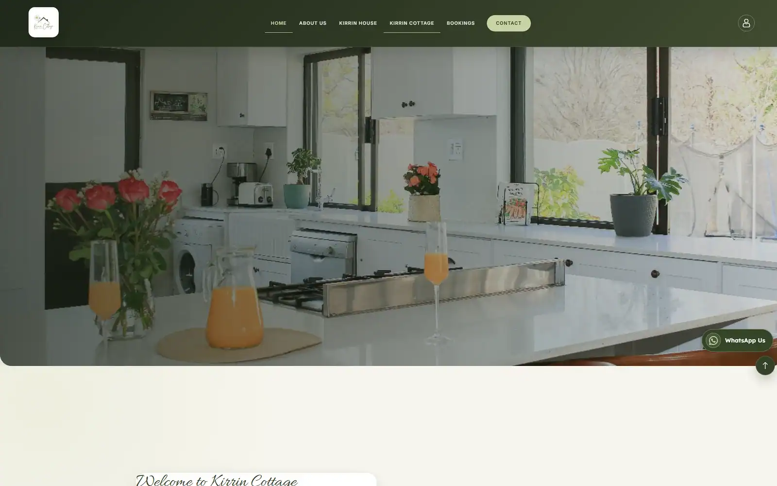 Kirrin Cottage website designed by Lemon Web Designs
