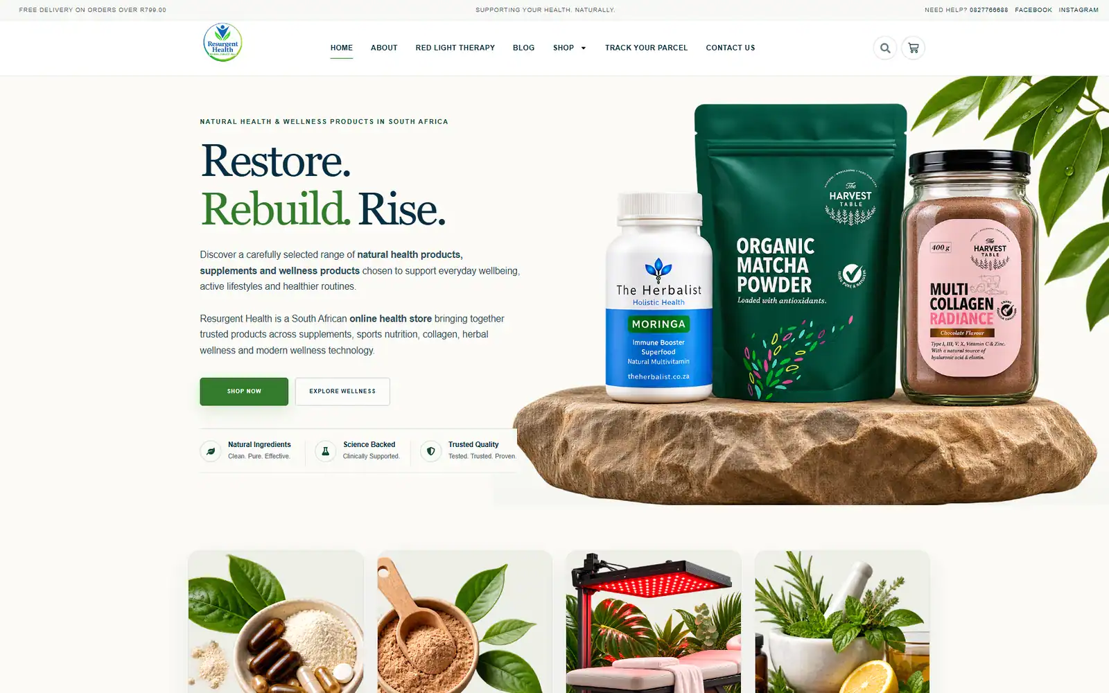 Resurgent Health website rebuilt by Lemon Web Designs
