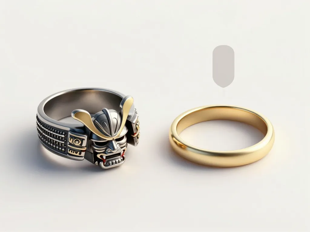Comparatif bague japonaise samouraï et minimaliste