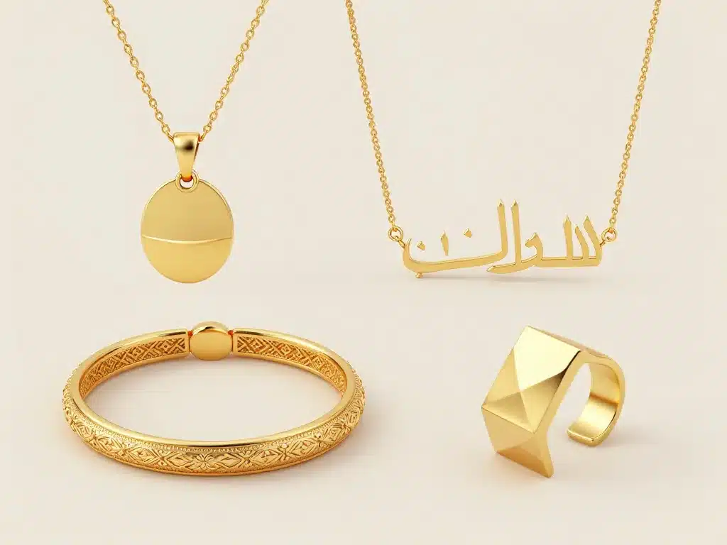 Bijoux arabe traditionnels et modernes scène produit