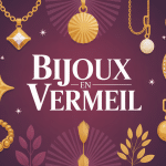illustration bijoux en vermeil élégants fond doré
