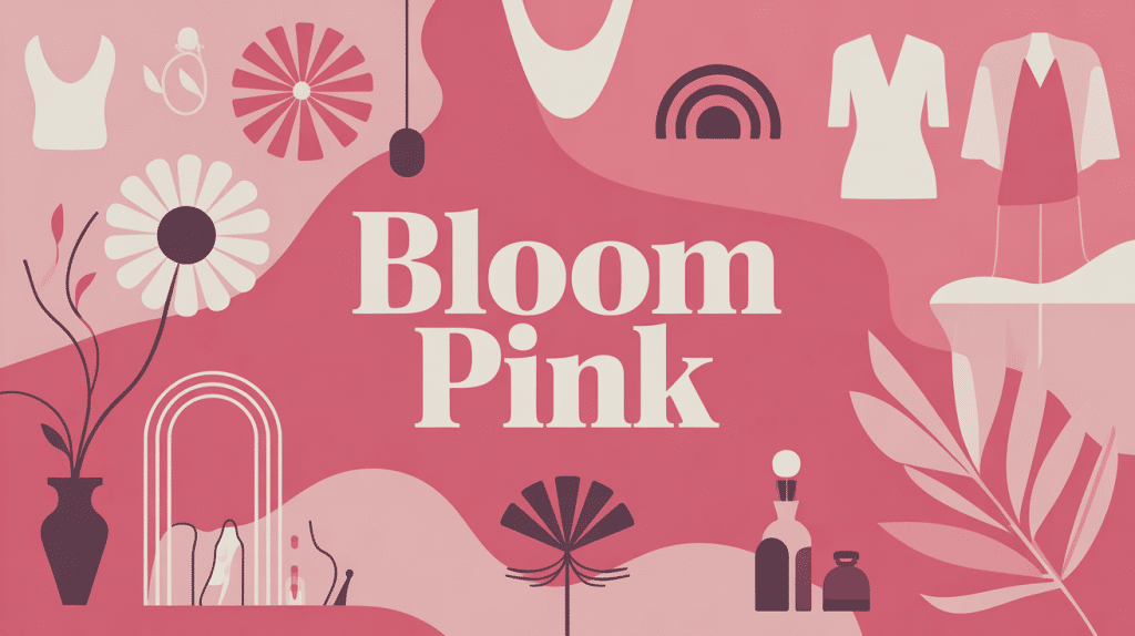 illustration bloom pink mode déco design