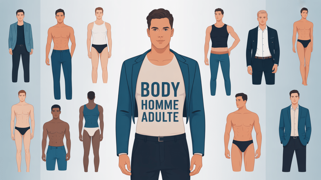 illustration body homme adulte silhouettes modernes
