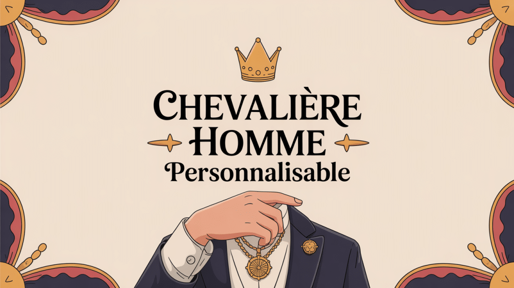 illustration stylisée chevalière homme personnalisable