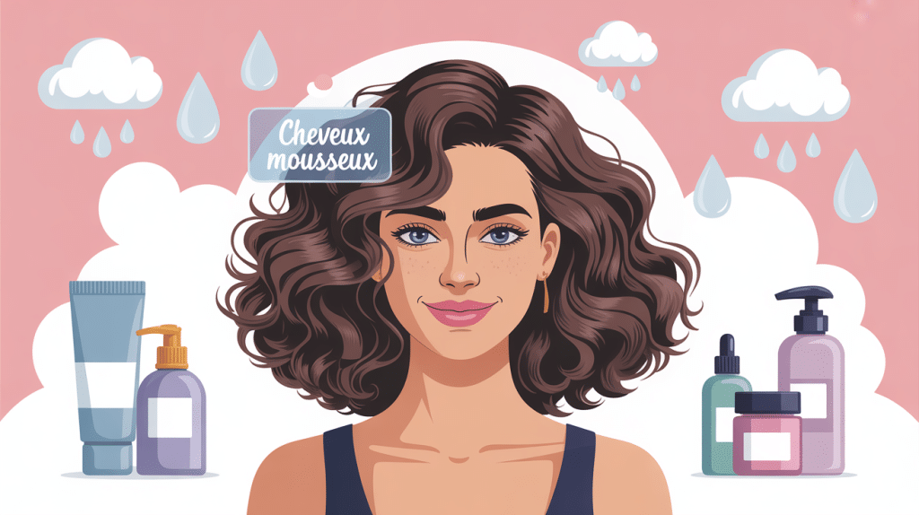 cheveux mousseux que faire illustration volume humidité brosses