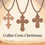 illustration croix chrétienne collier modèle varié