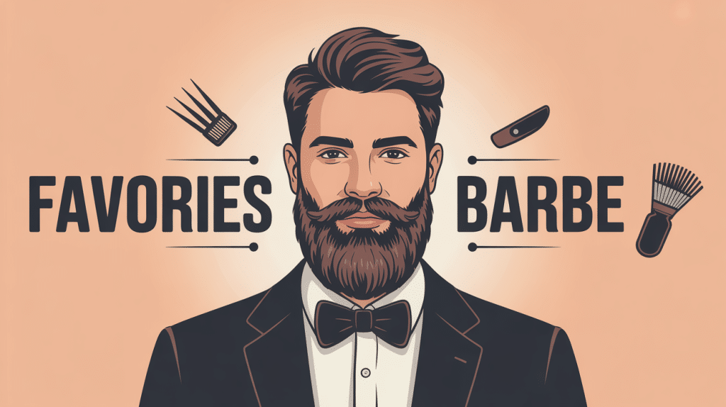 illustration favories barbe profil élégant
