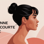 Illustration moderne de garçonne coupe ultra courte femme tondeuse élégante