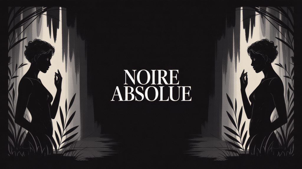 illustration noire absolue élégance et mystère