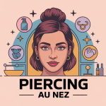 Illustration salon piercing au nez prix moderne et accueil
