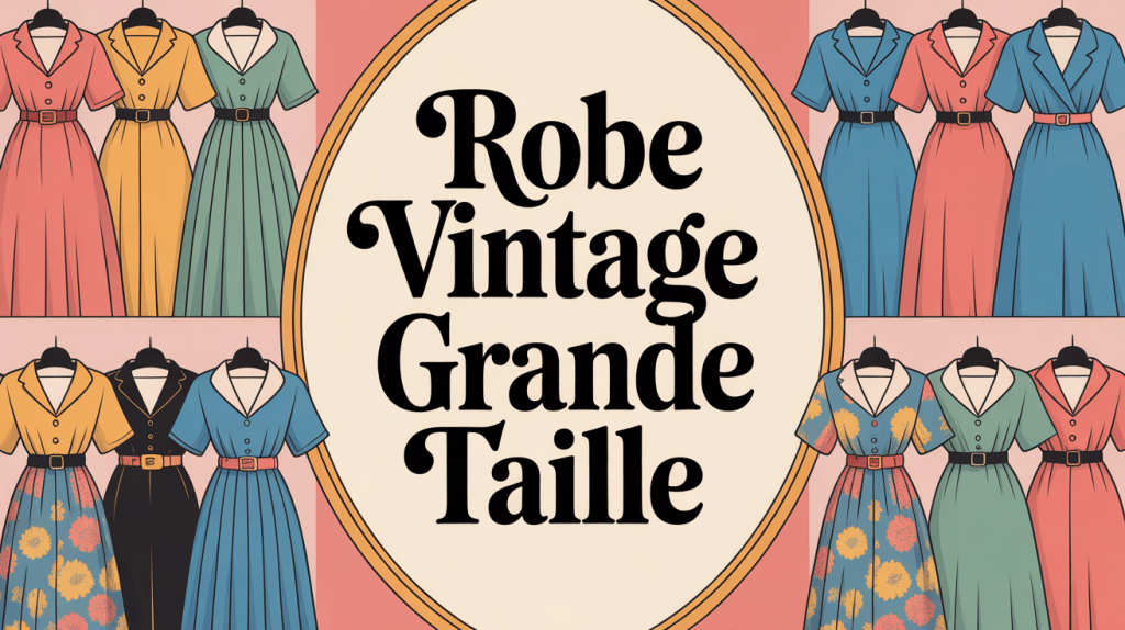 illustration robe vintage grande taille flatteuse et stylée