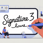 illustration concept évolution signature 3 manuscrite électronique