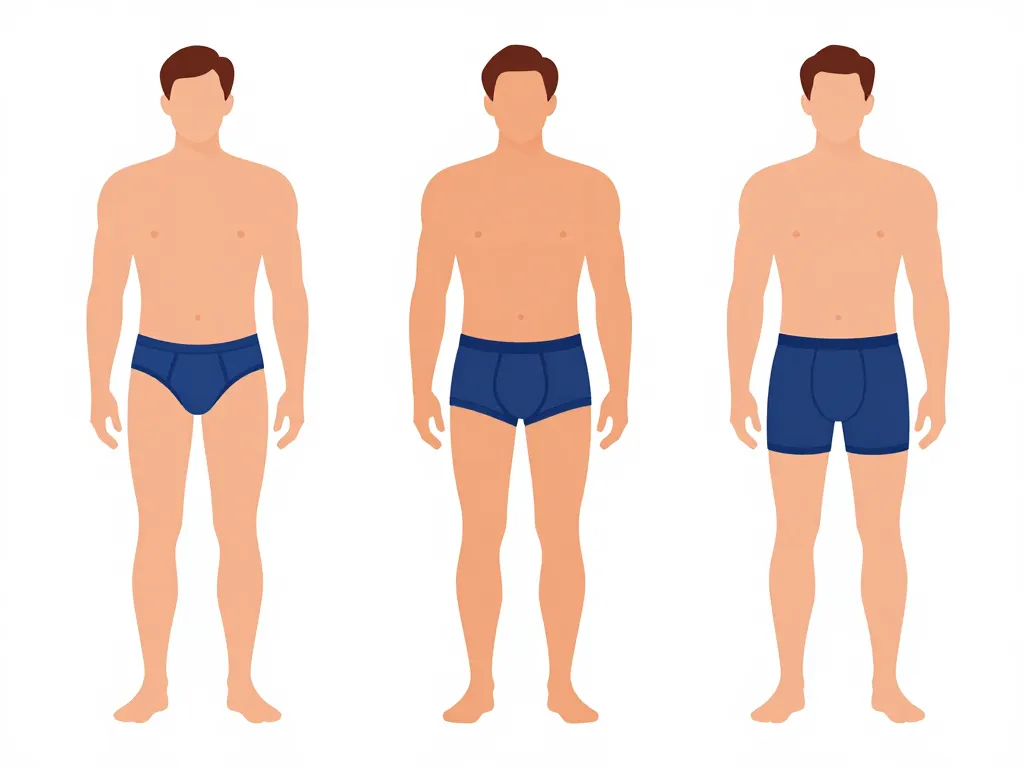 diagramme conceptuel slip taille basse homme vs slip classique vs boxer