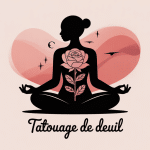 Illustration symbolique tatouage deuil ambiance douce