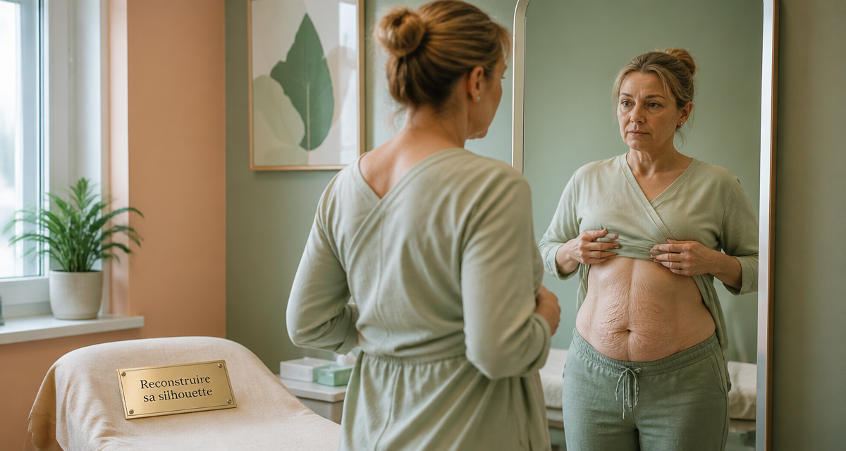 bypass avant après peau excès abdomen bras femme