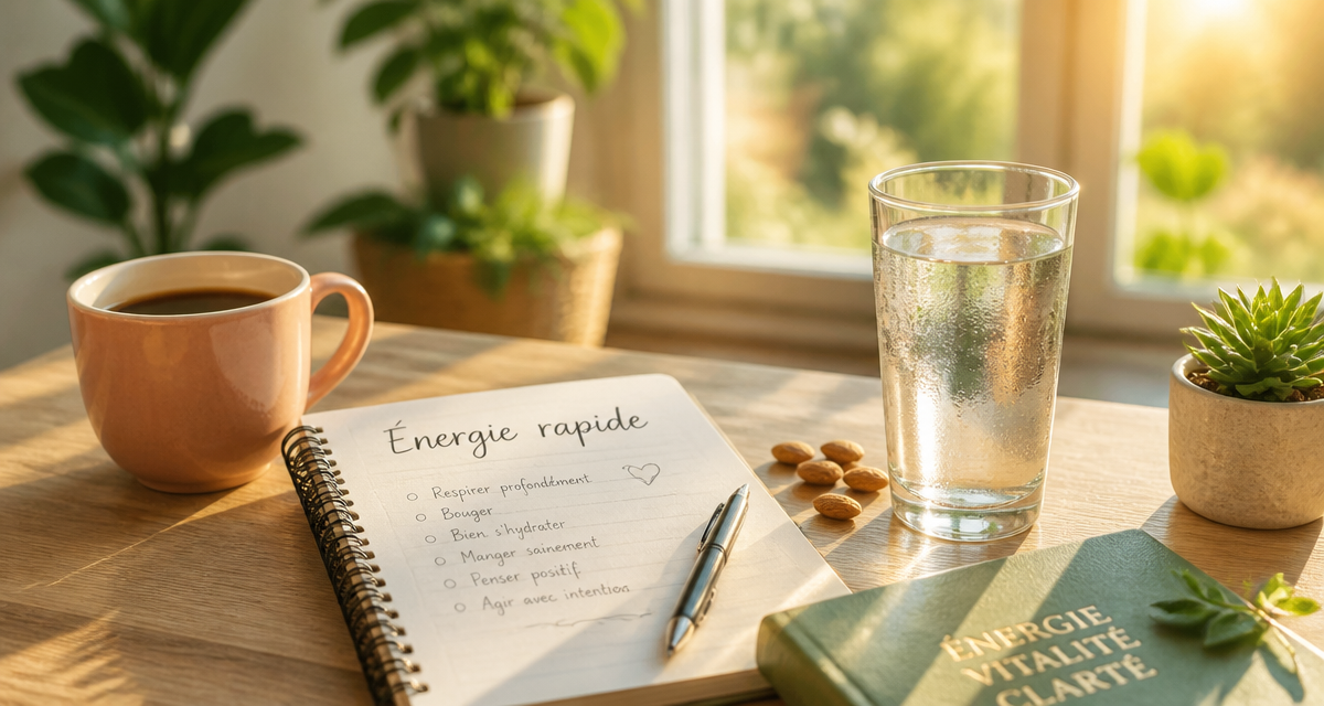 comment avoir de l energie rapidement tasse cafe bureau