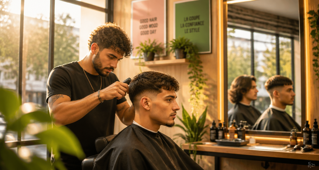 coupe homme tendance taper fade barber