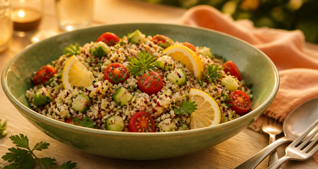 le quinoa est il un feculent salade tricolore