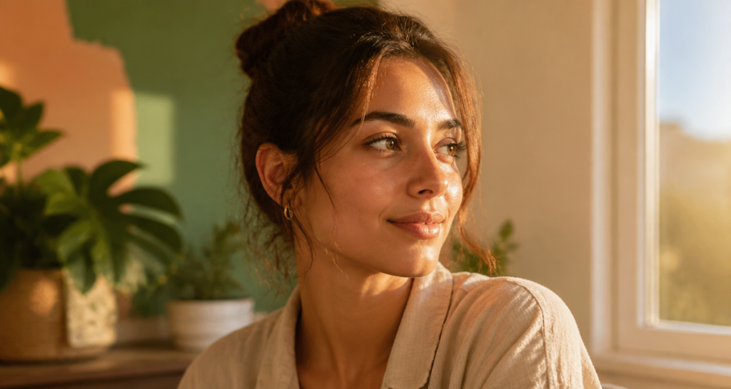 nez femme lumière naturelle portrait