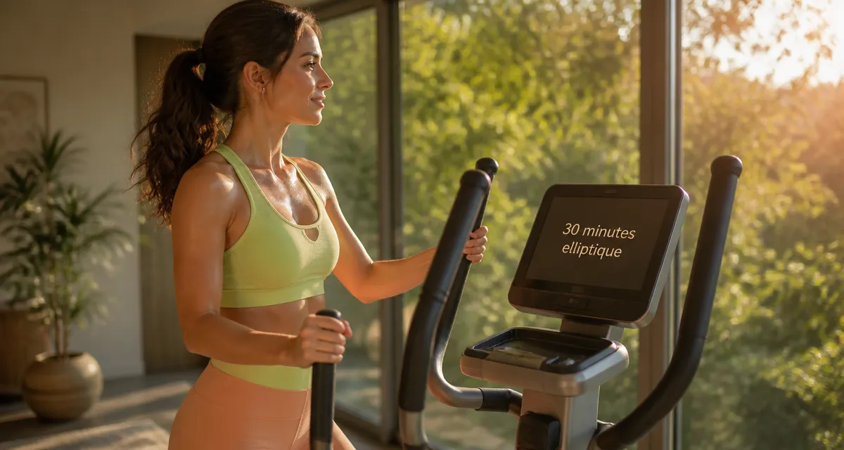 30 minutes de velo elliptique par jour femme sportive