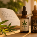 difference cbd et thc flacons sur table