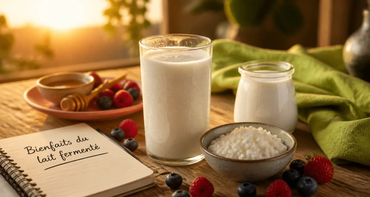 lait fermente et perte de poids verre kefir yaourt baies