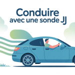 Illustration rassurante conduite avec sonde JJ et voiture