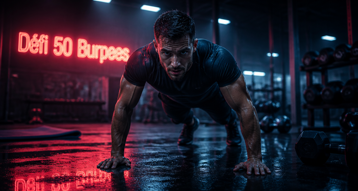 50 burpees par jour avant apres homme effort
