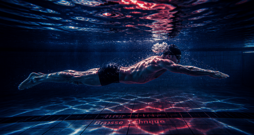 comment nager la brasse nageur sous l'eau technique