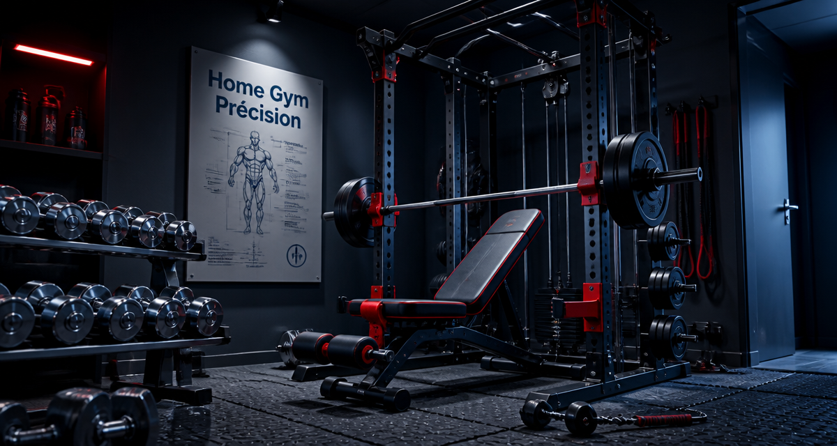 Salle moderne pour musculation à domicile