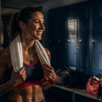 athlète sourire hormone du bonheur sport vestiaire