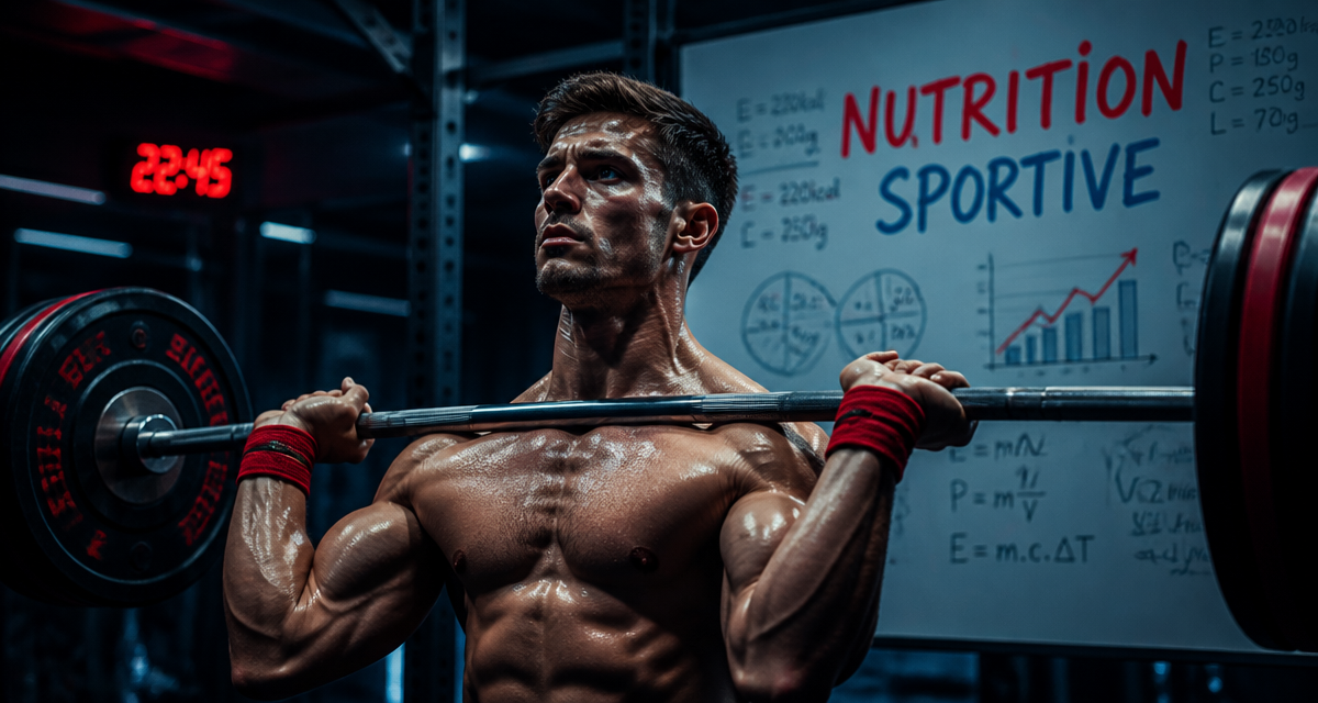 Athlète prise de masse musculaire soulève barre olympique