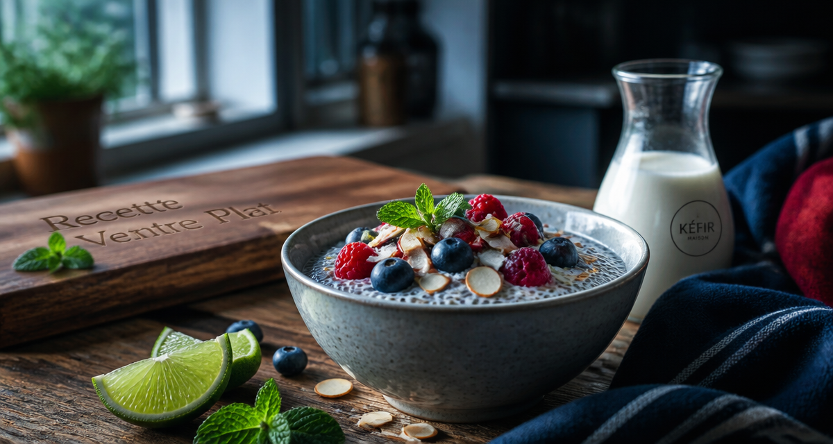 recette pour maigrir le ventre pudding chia kéfir