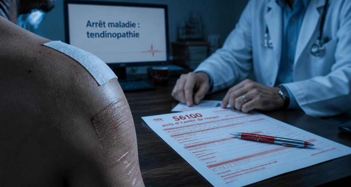 tendinopathie du supra épineux arrêt maladie épaule bandée
