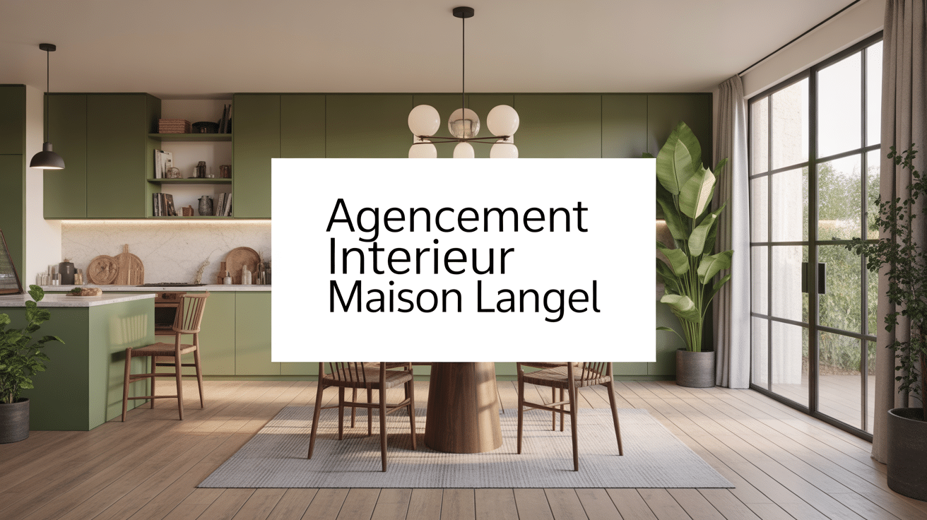 Salon moderne avec agencement interieur maison langel