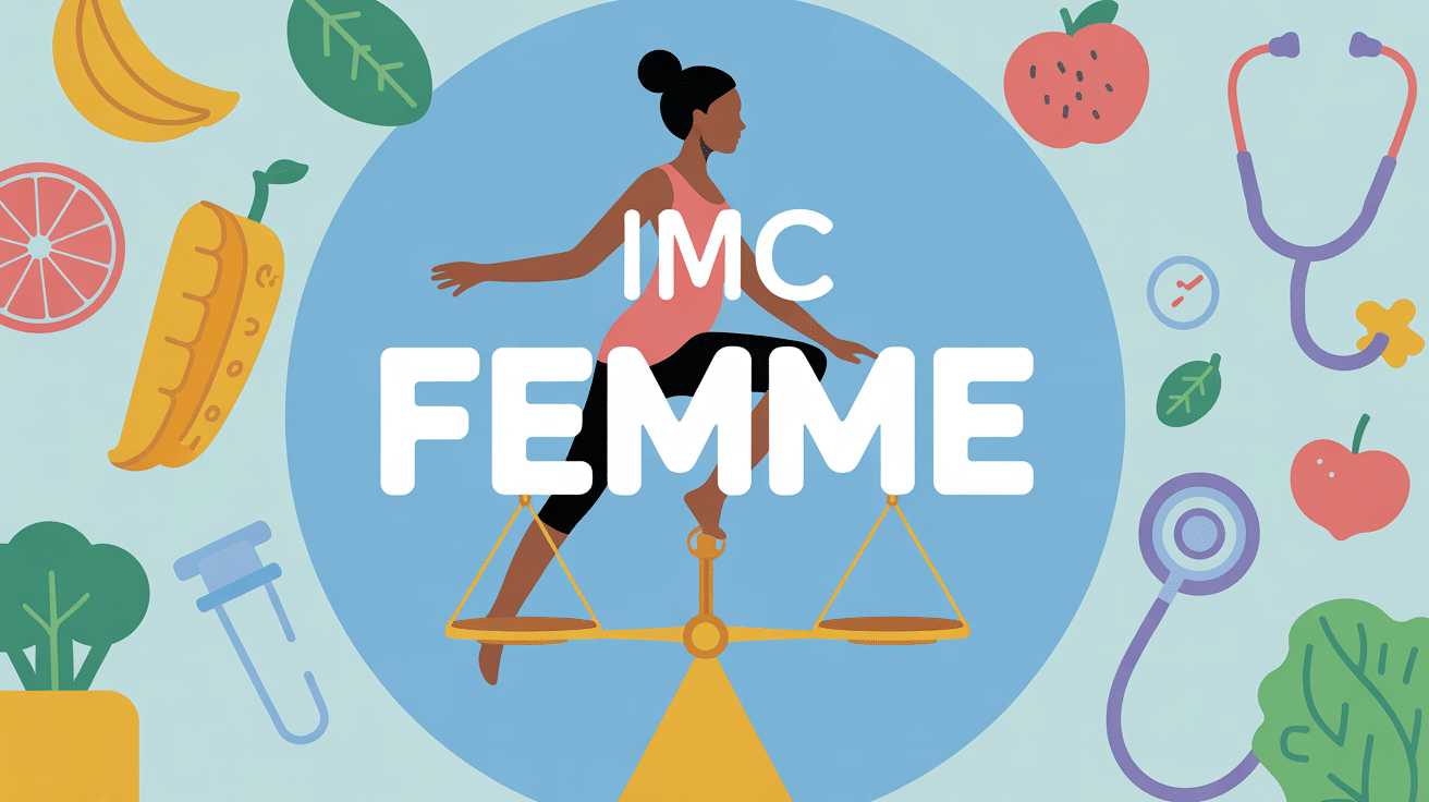 silhouette femme sur balance pour imc femme calcul