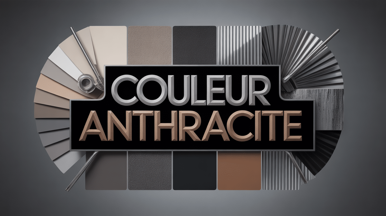 Nuances de couleur anthracite avec textures métalliques et éléments décoratifs