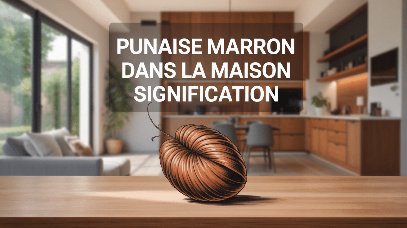 punaise marron dans la maison signification image detaillee sur surface bois
