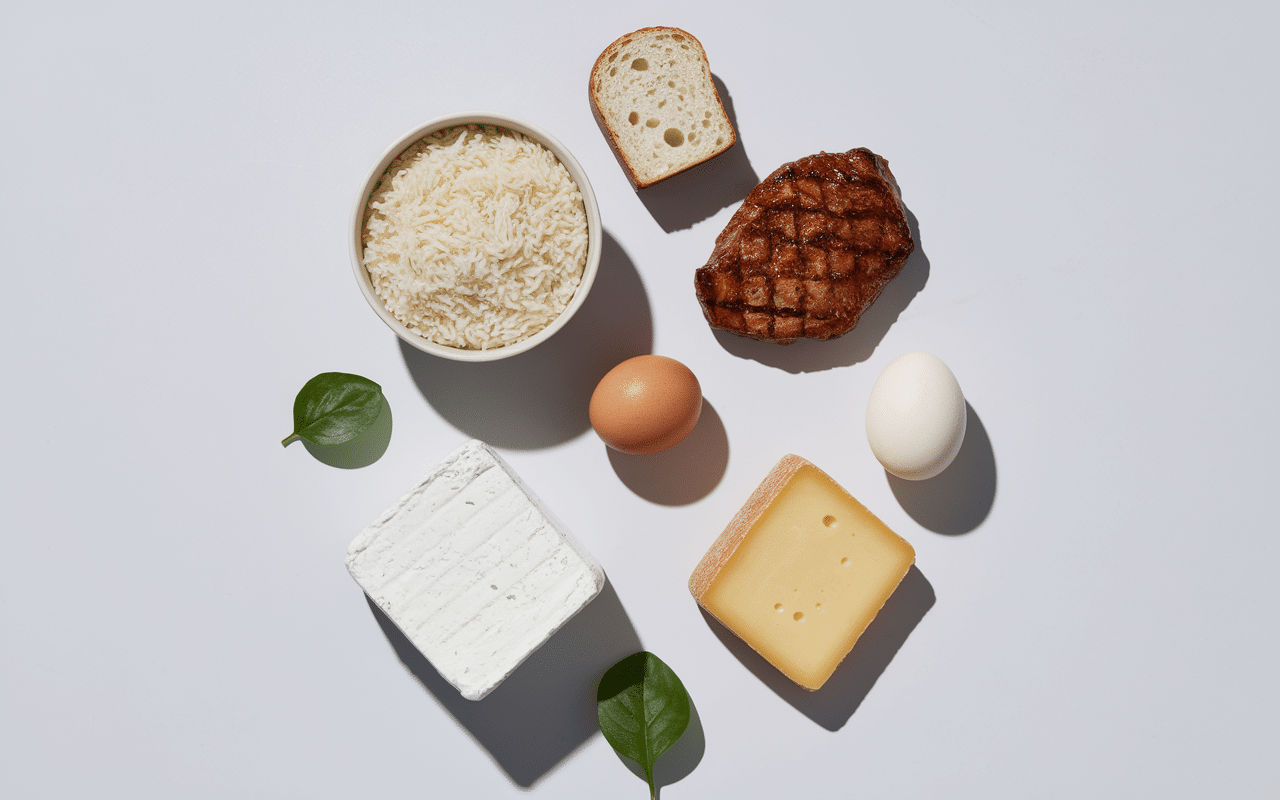 composition aliments autorises regime sans residu cercle symetrique