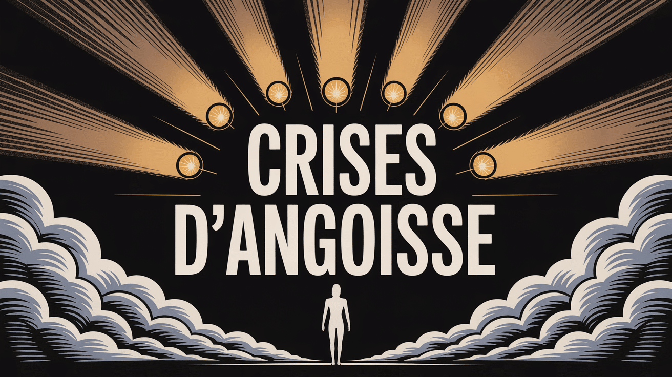 silhouette humaine avec nuages sombres et rayons lumineux crises d angoisses 7 erreurs