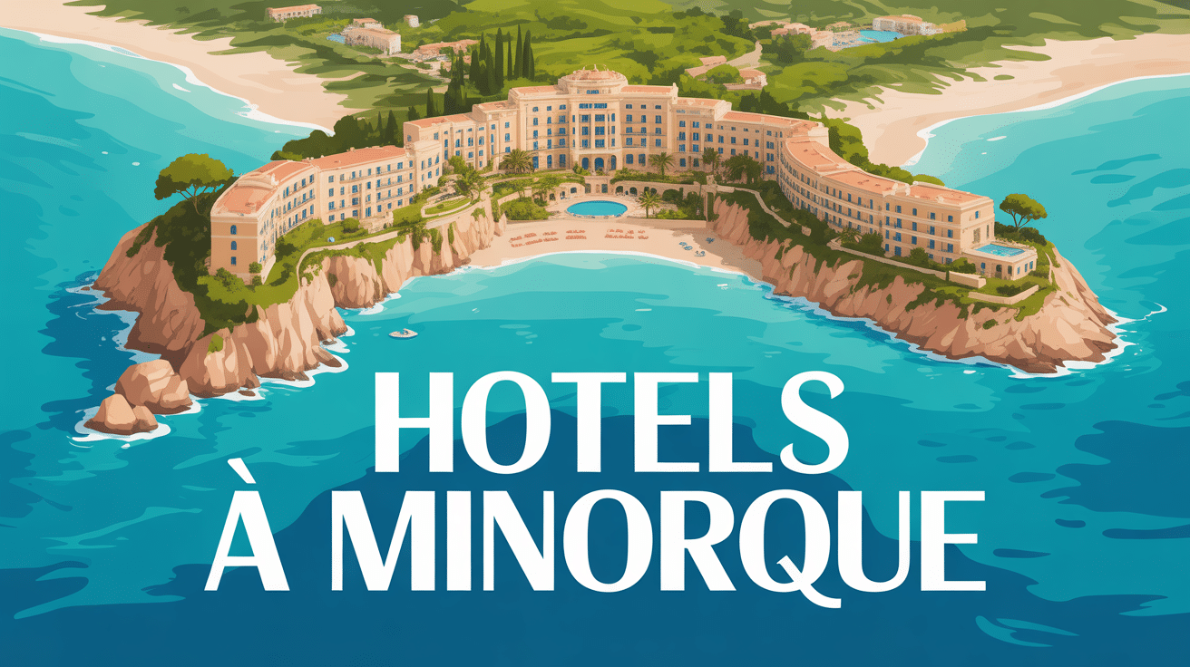 vue aerienne hotel Minorque iles Baleariques plages turquoise